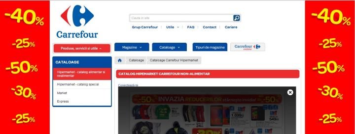 Hypermarketul Carrefour începe săptămână cu reduceri semnificative la o gamă variată de produse. În ofertă sunt cuprinse de la articole textile până la electronice și electrocasnice.