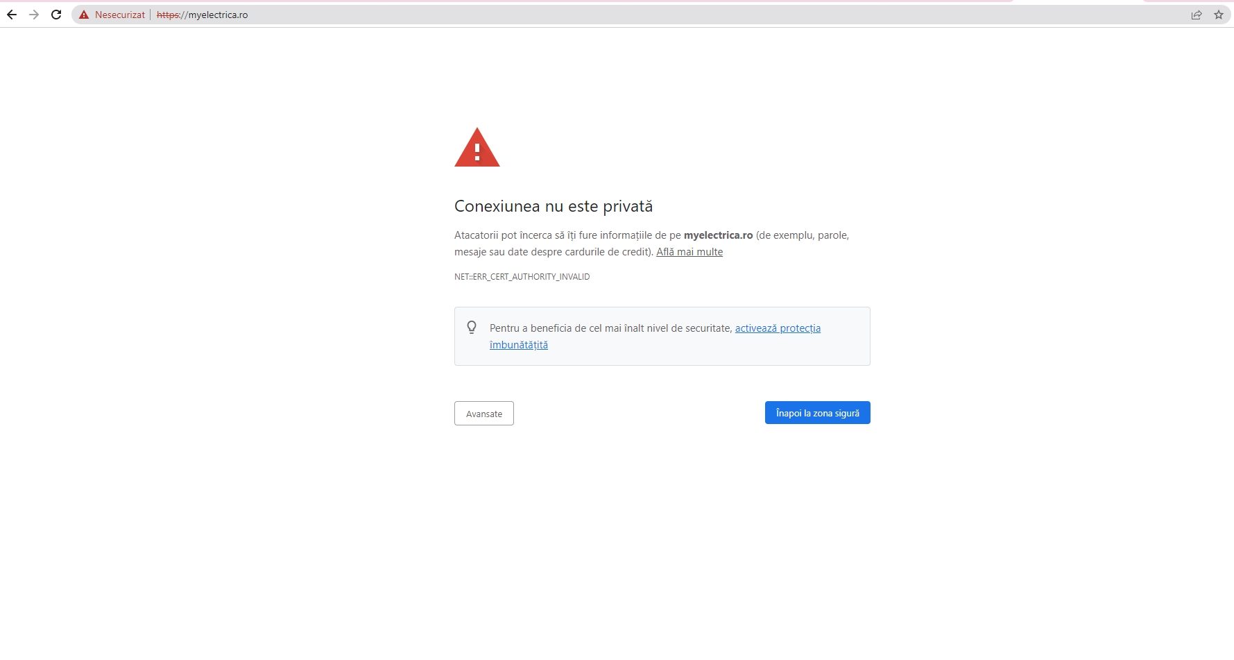 site-ul electrica nu fuctioneaza