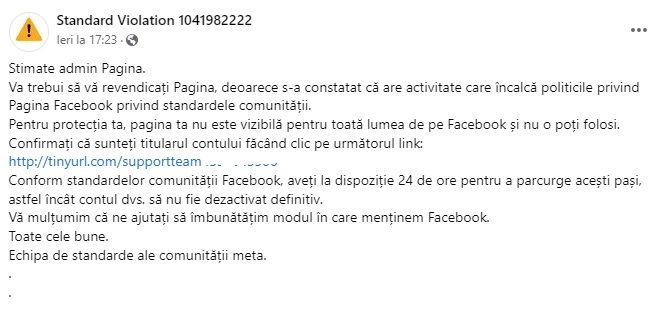 Email facebook fake