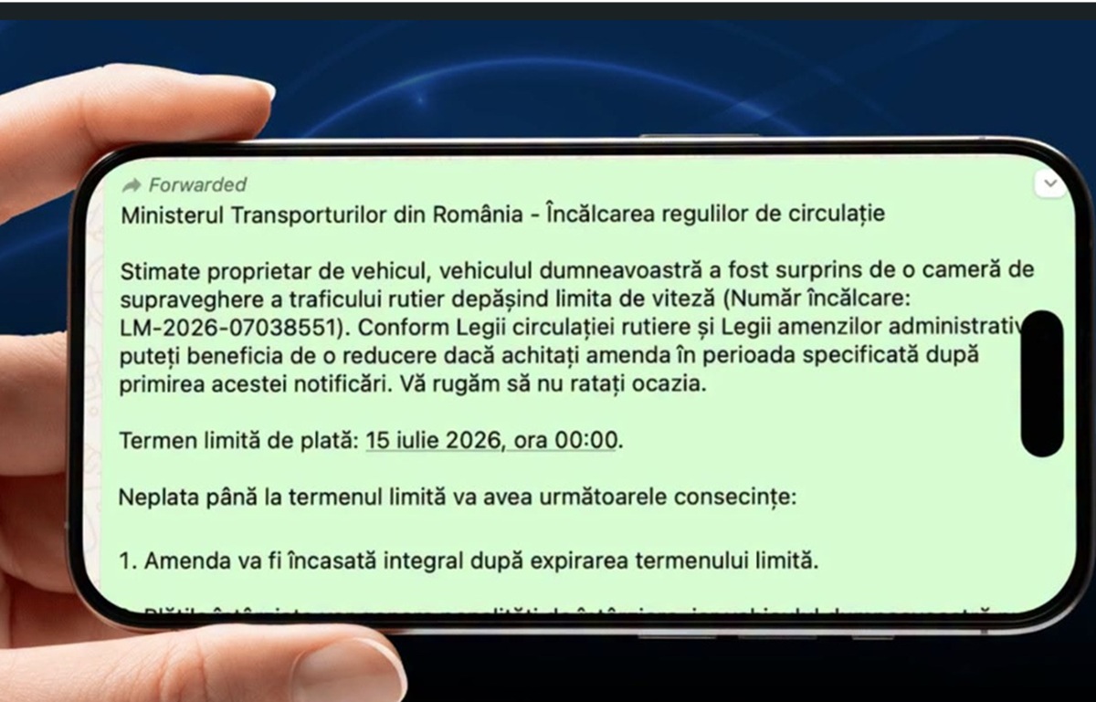Fraudă online care îi vizează pe șoferi: SMS-uri cu amenzi false pentru furtul datelor cardurilor bancare